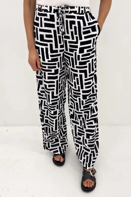 Kenzie Pant Black Casual Wide Pants