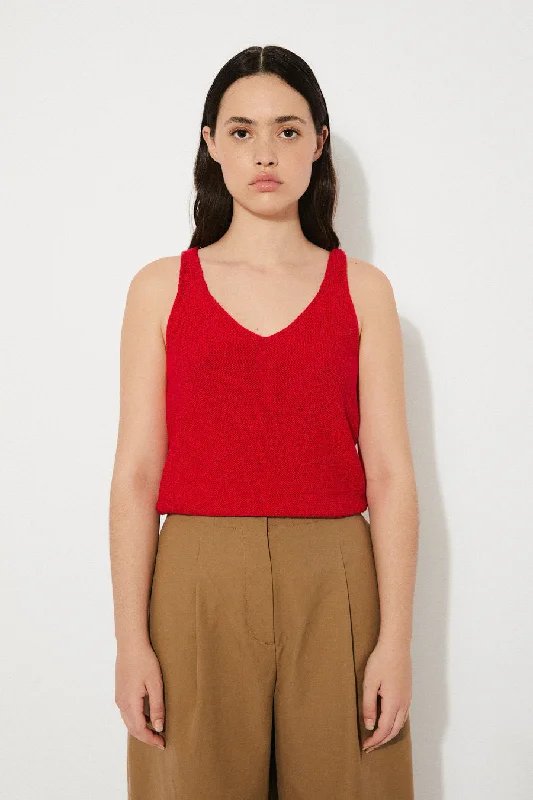 Candid Knitted Tank Top graphic tank top
