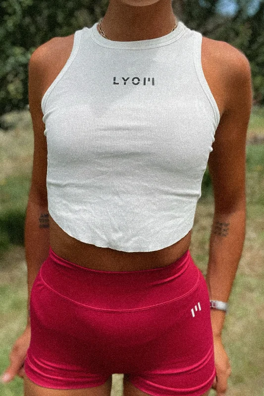 LYOM™ Soft Active Tank - White cropped tank top