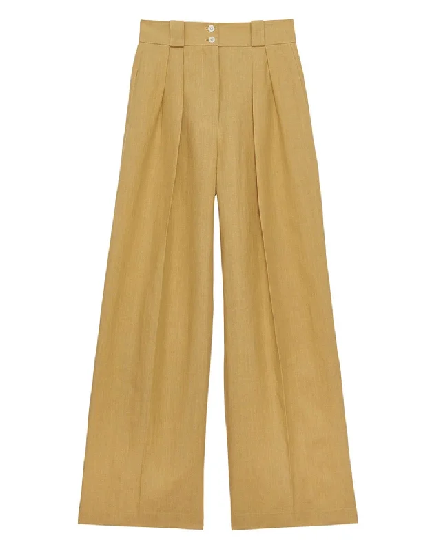 Marlene Wide-leg Pants Soft Wool Pants