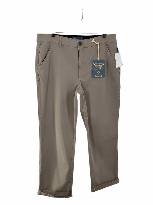 Democracy Size 16 Beige Pants Slim Fit Casual Pants