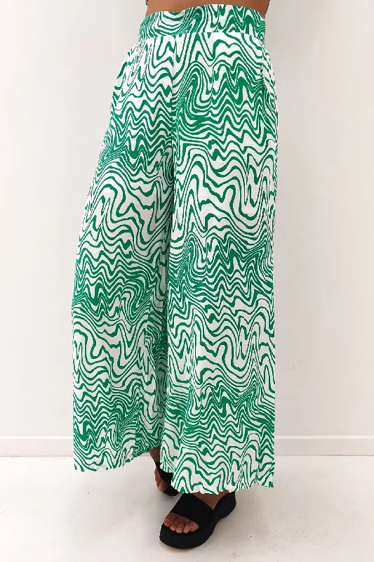 Elaina Pant Green Soft Stretch Pants