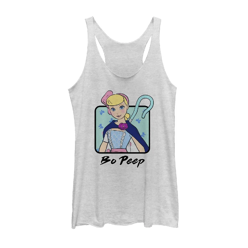 Women's Toy Story Bo Peep Frame Racerback Tank Top sheer tank top