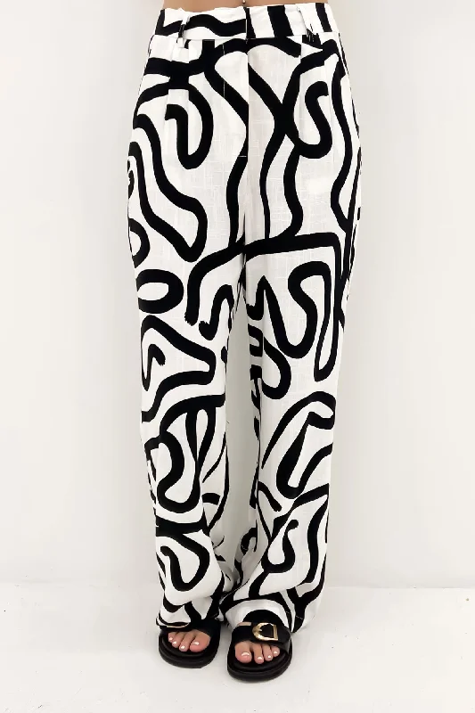 Greta Pant Tiffany Swirl Relaxed Casual Leggings