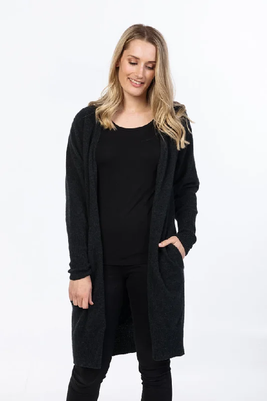 Native World Longline Cardigan Toggled Drawstring Belted