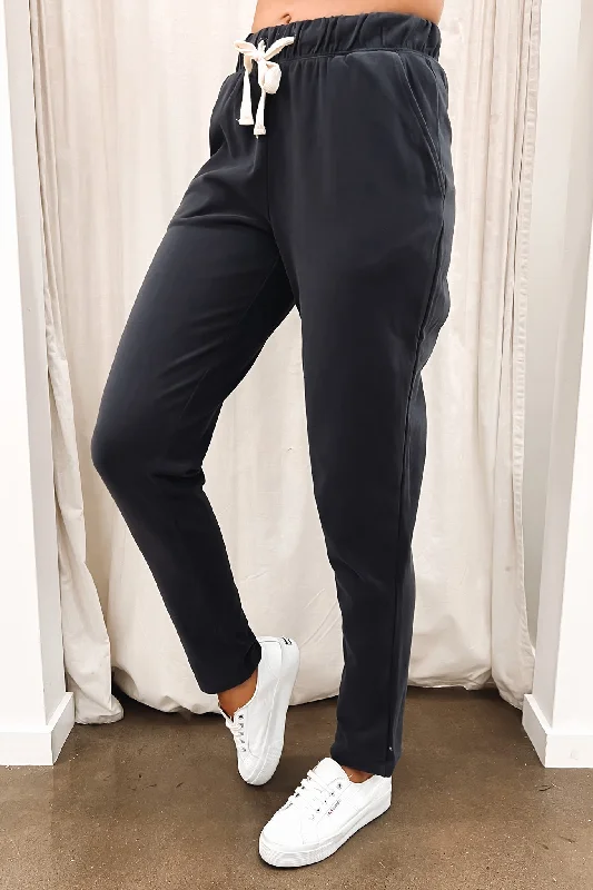 Monday Pant Coal Formal Linen Trousers