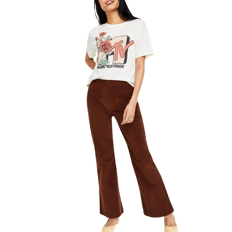 SELF ESTEEM -  Ribbed Wide Leg Pants Trendy Printed Leggings