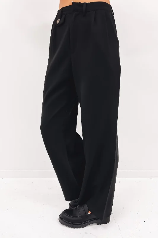 Mayra Pant Black Fashionable Tapered Leg Pants