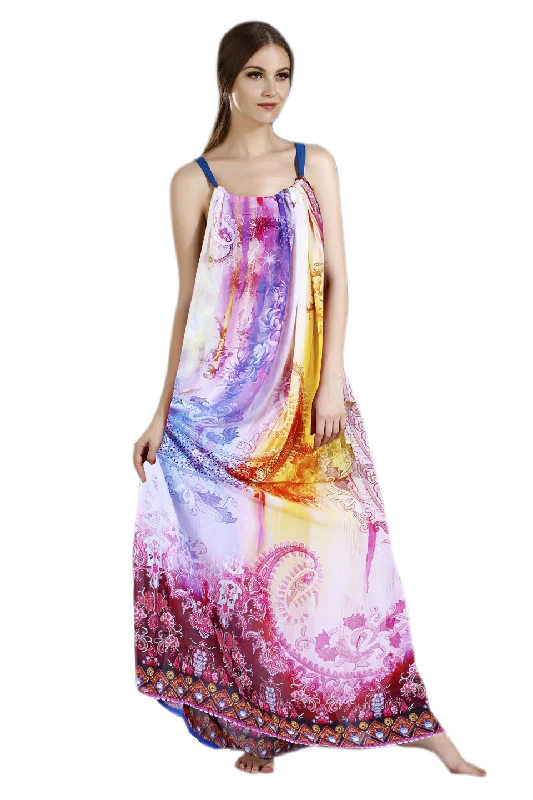 Chiffon Party Dress Crew Neckline Casual