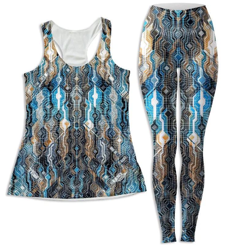 Fractional Data Women's Tank and Leggings Combo strapless tank top