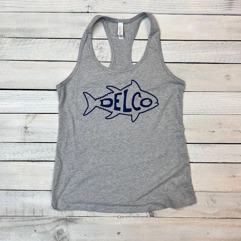 DELCO Tuna Mist Ladies Racerback Tank bold tank top