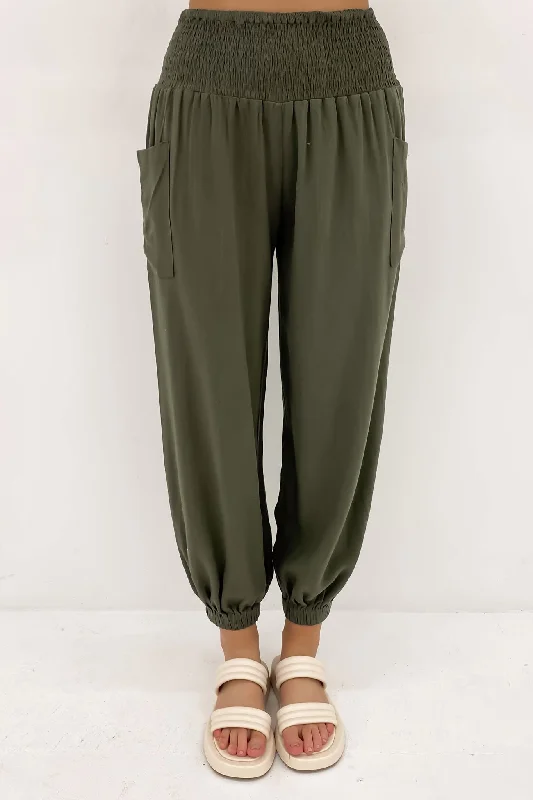Zeke Pant Khaki High-Waist Jeans