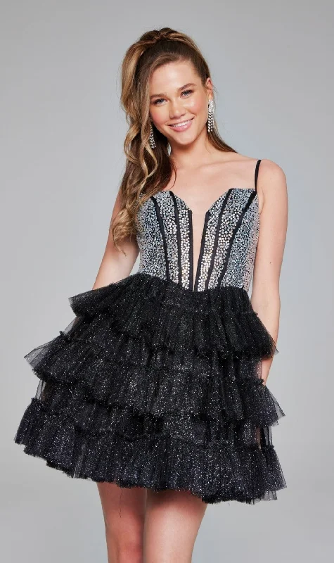 Jovani Short Party Dress 42457 Tunics Polka dots