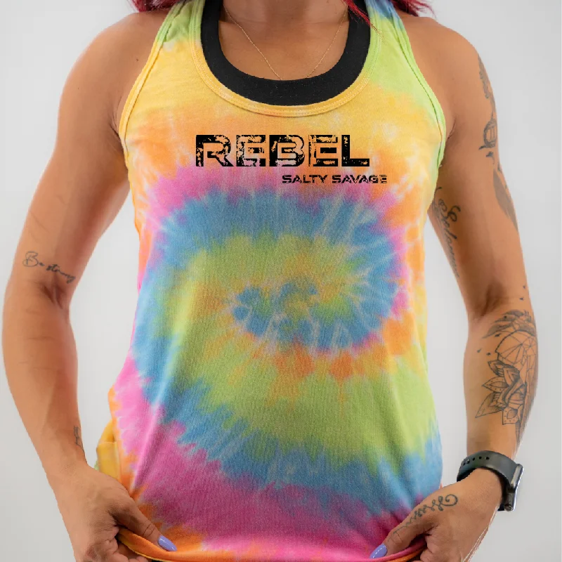 Ladies “REBEL” Racerback Tank lace back tank