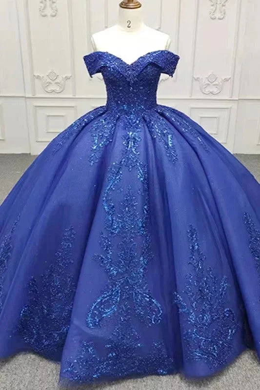 Gorgeous Royal Blue Sweetheart Beading Evening Party Dress Lace Up Ball Gown Pleated Skirt Elegant Gorgeous Royal Blue Sweetheart Beading Evening Party Dress Lace Up Ball Gown Pleated Skirt Elegant