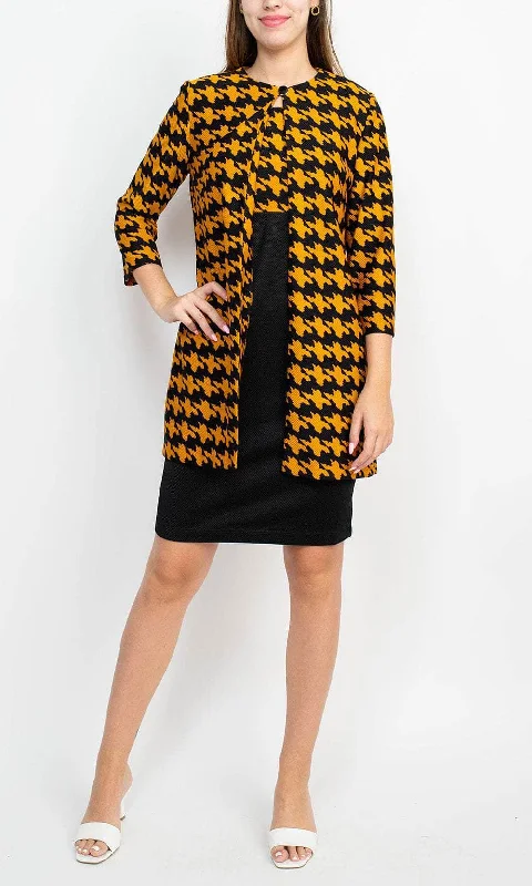 Danny & Nicole 27140M - Checkered Dress with Jacket Denim Jacket Leather Jacket Suede Jacket