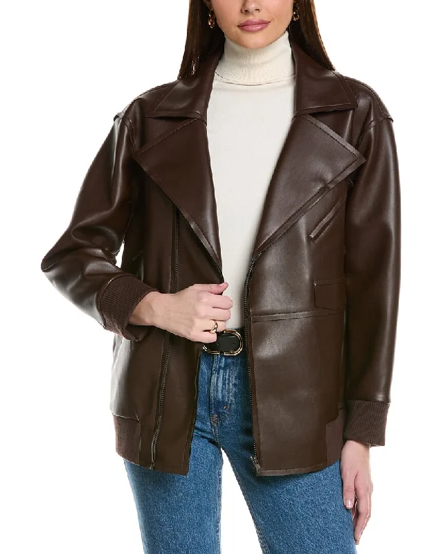Kenneth Cole Oversized Moto Jacket Oversized Jacket Tailored Jacket Straight Jacket