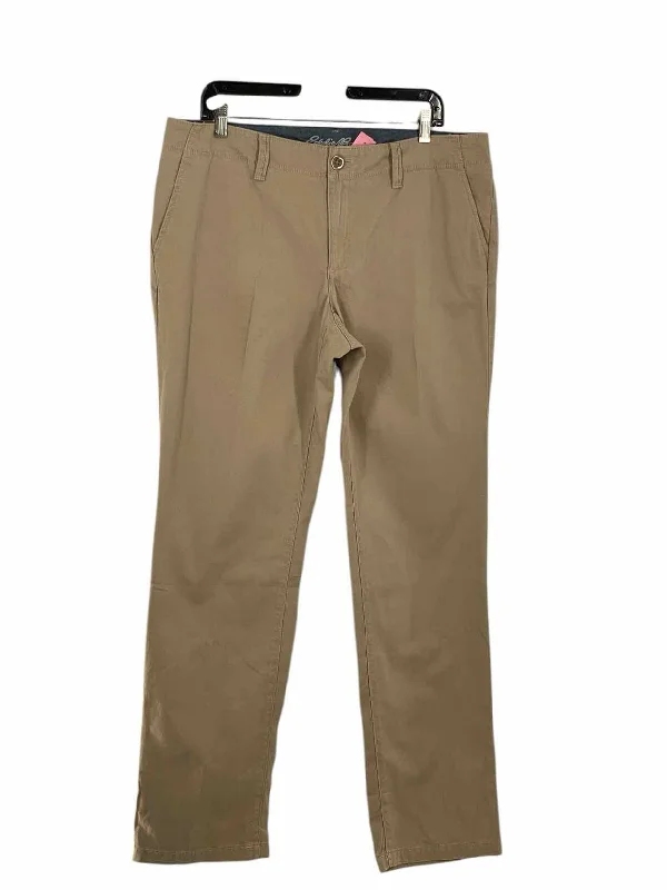 Eddie Bauer Size 14 Beige Pants High-Waist Jogger Pants
