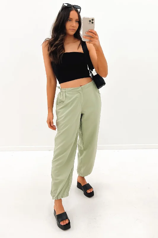 Alexis Parachute Pant Sage Formal Wide-Leg Pants