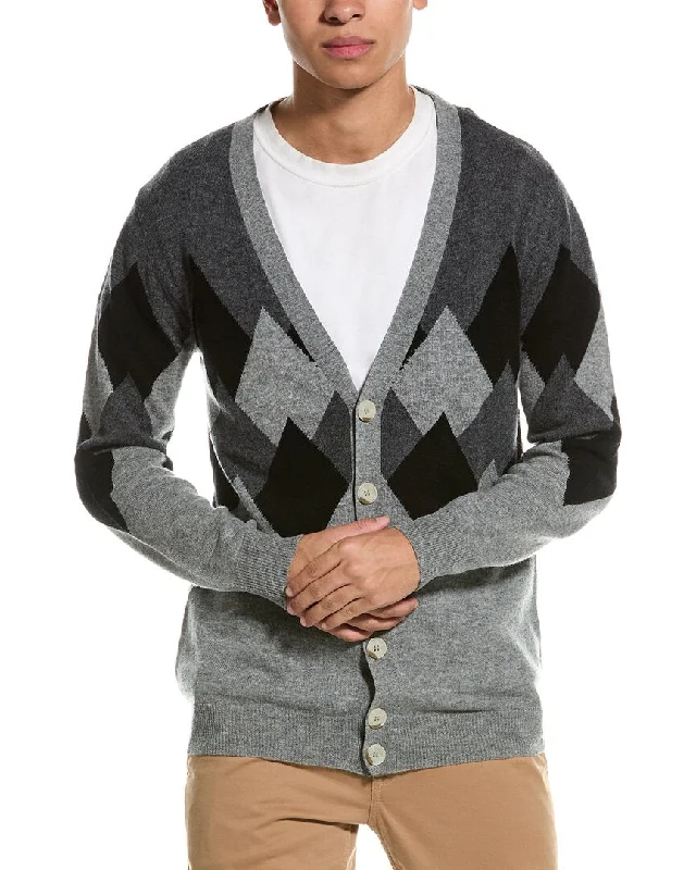 Brodie Cashmere Wool & Cashmere-Blend Cardigan Fitted Slim Tailored