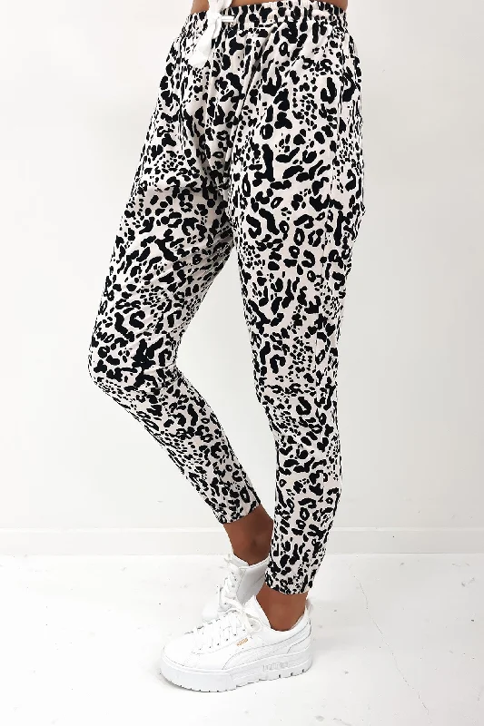 Comeback Pant Creme Leopard Comfortable Denim Leggings