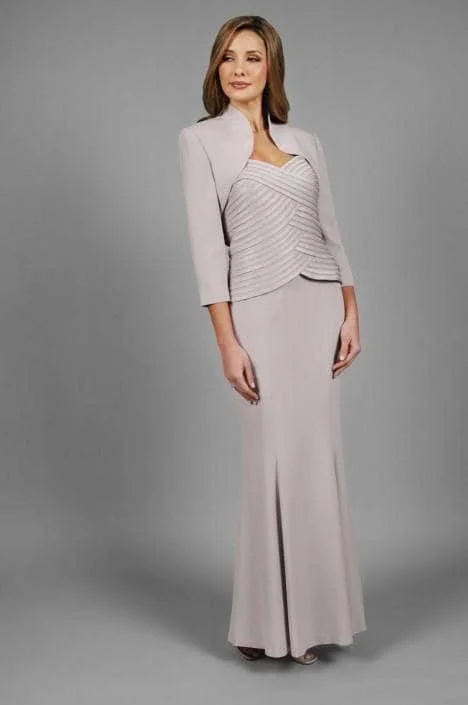 Alexander by Daymor 707003 - Strapless Gown with Bolero Jacket Cardigan Sweater Pullover