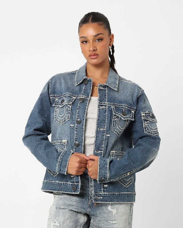 True Religion Jimmy 5 Pocket Super T Jacket Mountain Laurel Satin Jacket Silk Jacket Chiffon Jacket