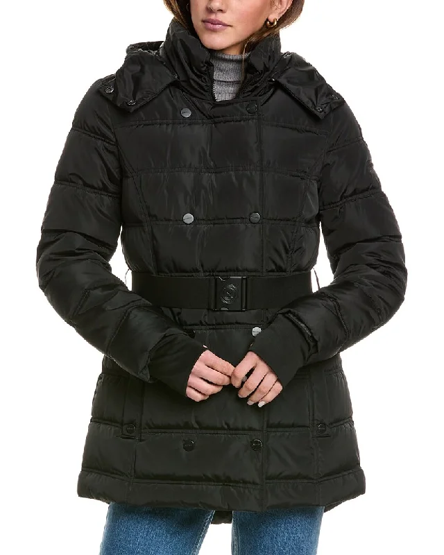 Nautica Snowtech Jacket Notch Collar Peter Pan Collar Cowl Neck