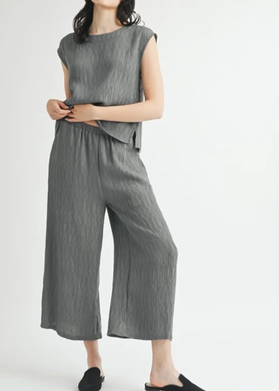Kaeli Texture Pant Soft Stretch Trousers