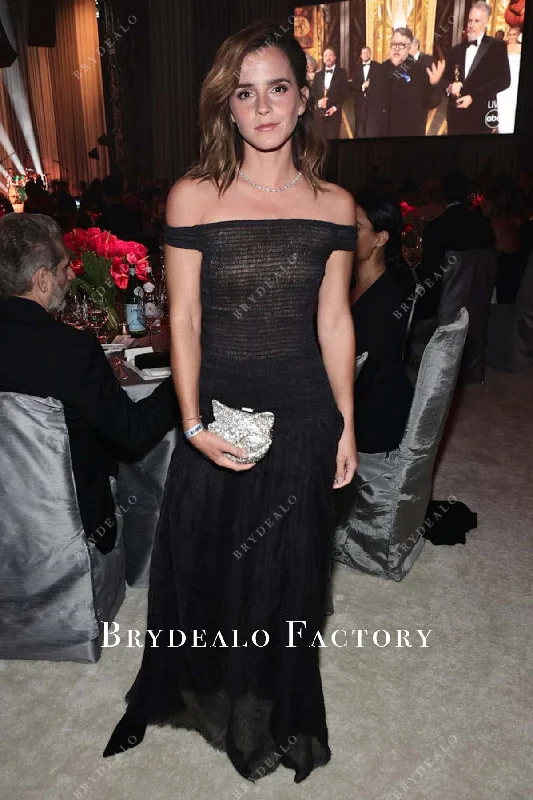 Celebrity Dress |Emma Watson Black 2023 Elton John's Oscars Party Dress Tunics Brand named Celebrity Dress |Emma Watson Black 2023 Elton John's Oscars Party Dress Tunics Brand named