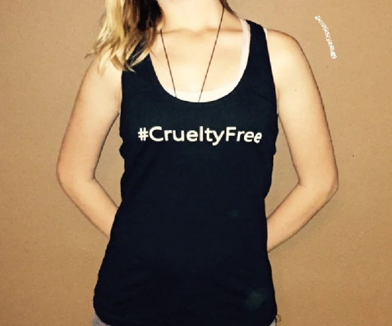#CrueltyFree Womens Tri-Blend Racerback Tank basic tank top