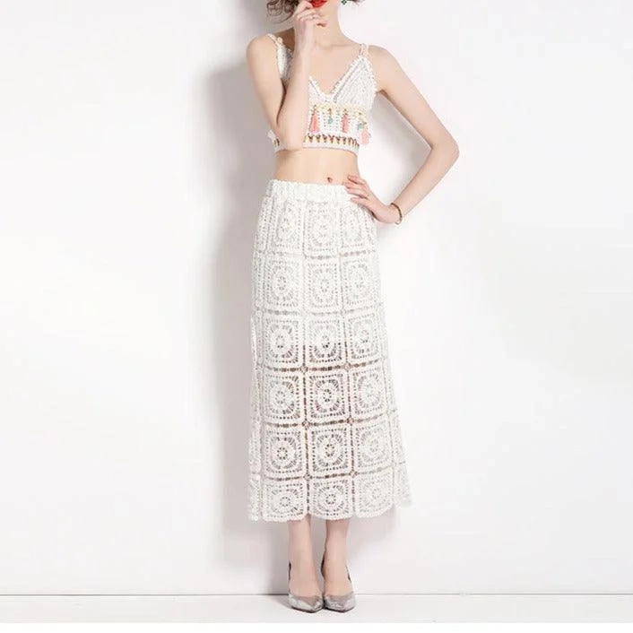 KittenAlarm - Devine Crochet Tank Top & Skirt Set adorable tank top