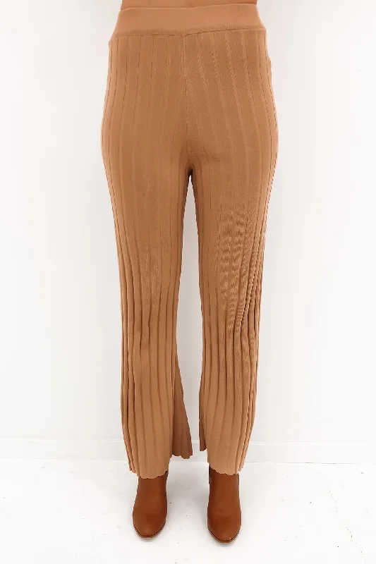 Lewis Knit Pant Latte Fashionable Track Pants