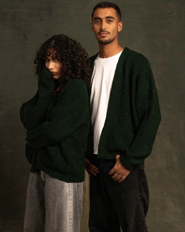 Olive English Knit Cardigan Mesh Fabric Canvas Fabric Denim Fabric