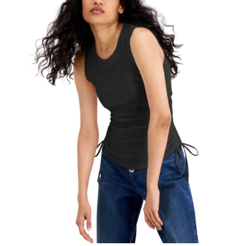 INC - Ruched Side Tie Tank Top tie dye tank