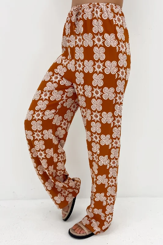 Soleil Pant Rust Cozy Full-Length Pants