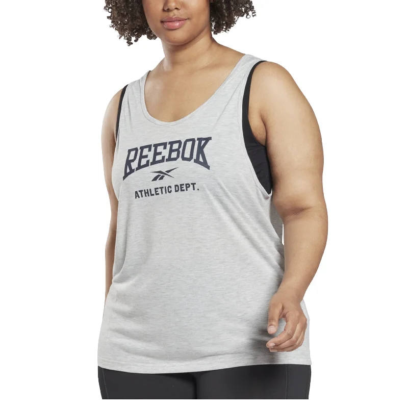 REEBOK - Plus Size Supremium Big-Logo Tank Top charcoal tank top