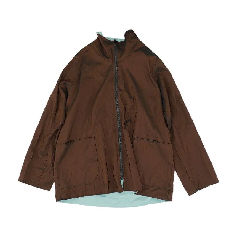 Reversible Brown Solid Jacket Wool Fabric Cashmere Fabric Tweed Fabric