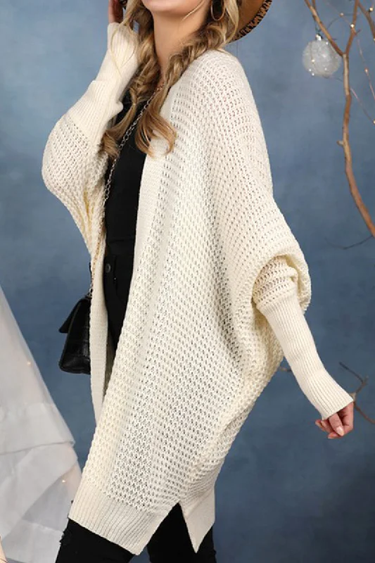 LOOSE FIT WAFFLE SWEATER CARDIGAN Bright Pastel Dark