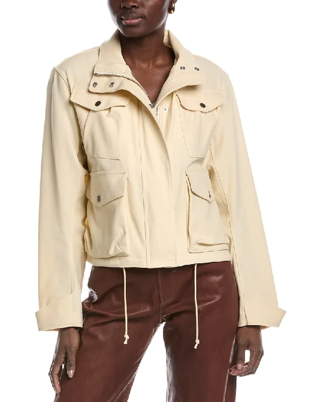 rag & bone Trail Cropped Jacket Satin Jacket Silk Jacket Chiffon Jacket