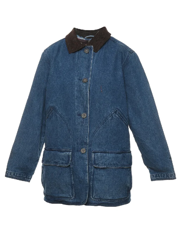Woolrich Medium Wash Denim Jacket - M Striped Jacket Polka Dot Jacket Floral Jacket