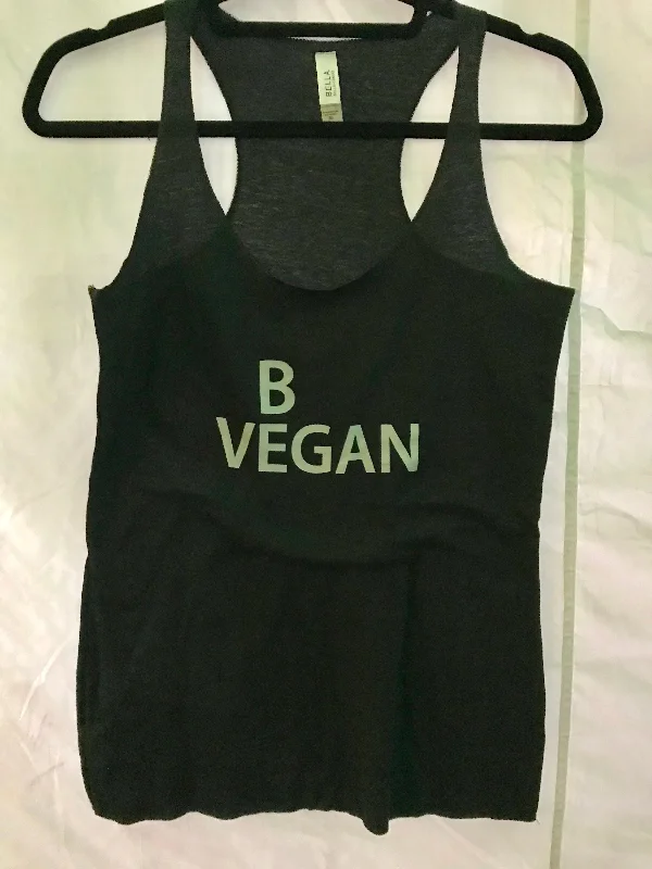 Be Vegan Tri-Blend Racerback Tank bright tank top