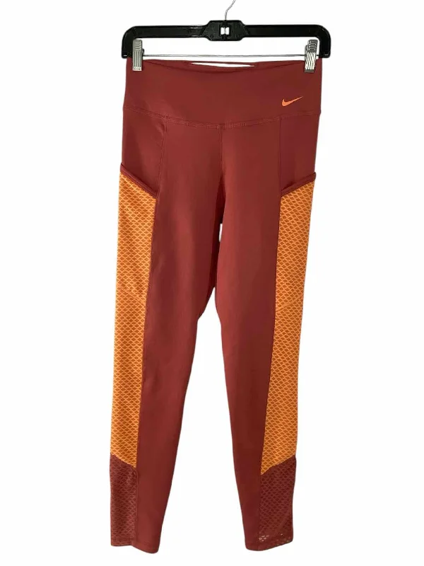 Nike Size S Red Orange Athletic Pants Trendy Printed Pants