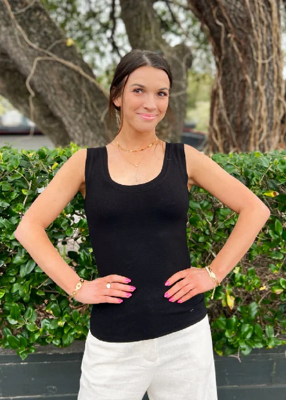 EVE FLOCKED TANK TOP chic tank top