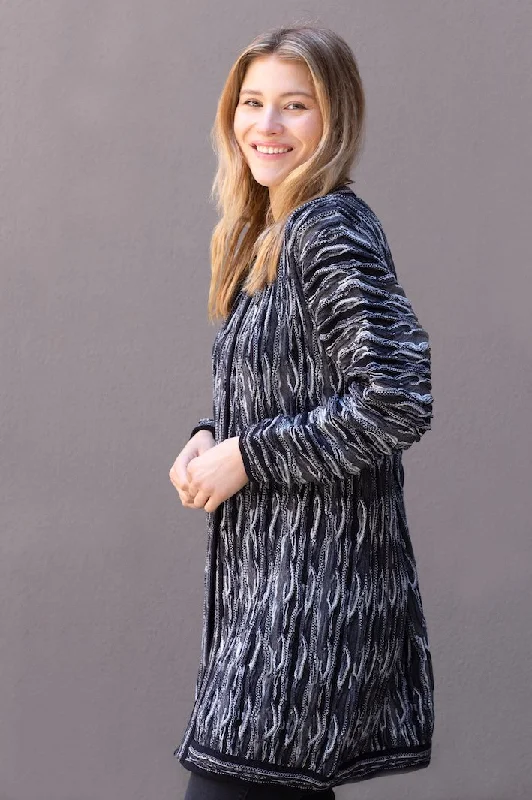 Jurassic Cardigan Zebra Fleece Cardigan Nylon Polyester