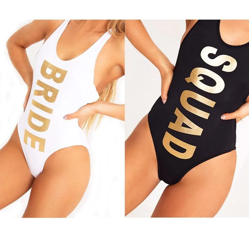 BACHELORETTE & CREW SWIMSUIT Classic Monokini Design