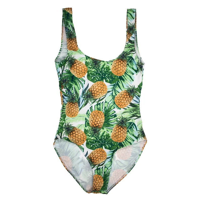 Pineapple Print One Piece Swimsuit Classic One-Piece