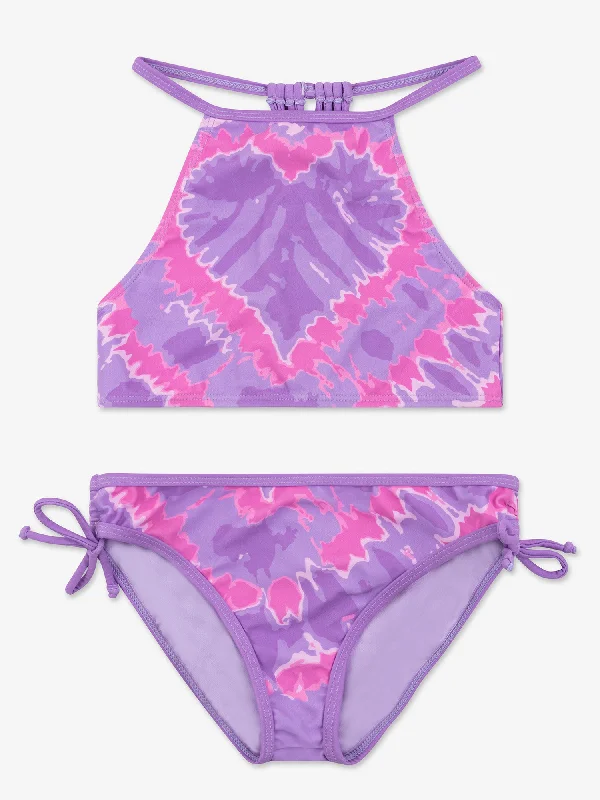 Catalina Heart Tie Dye Tankini Two Piece Swimsuit Retro-Inspired Bikini Set