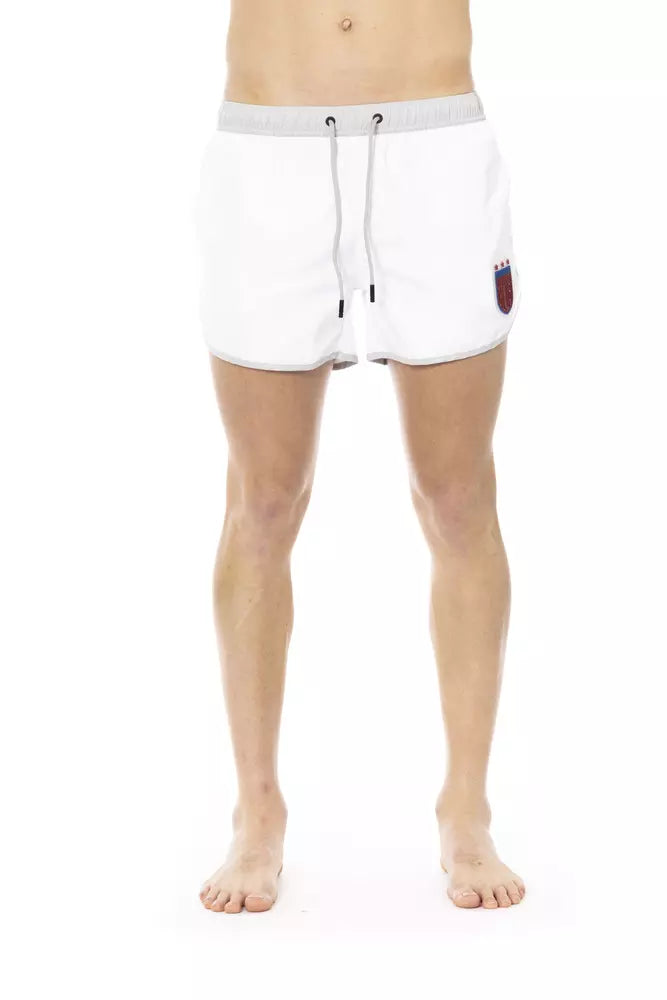 Bikkembergs White Polyester Men Swim Short Comfortable Tankini Set