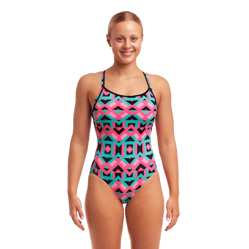 Funkita Square Stare Diamond Back Ladies Swimsuit Sexy Swimwear Set